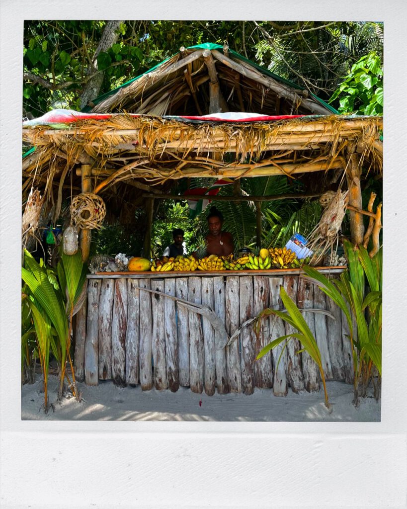 Die Coco Bar an der Anse Cocos: Hier gibt es leckere frisch gepresste Säfte und weitere Drinks