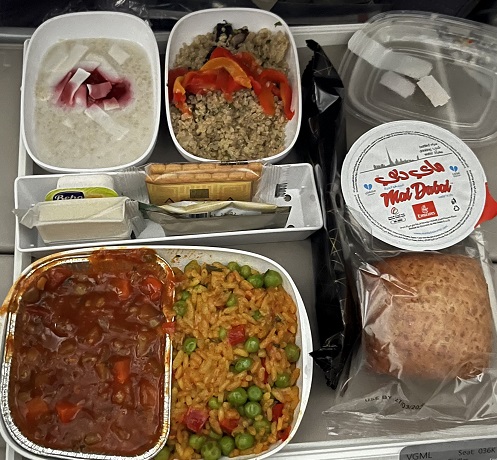 Special Meal vegan von Dubai nach Düsseldorf