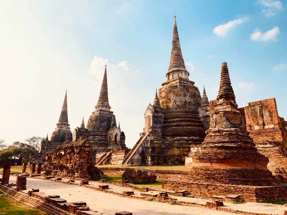 Die drei großen Chedis des Wat Phra Si Sanphet Tempels in Ayutthaya