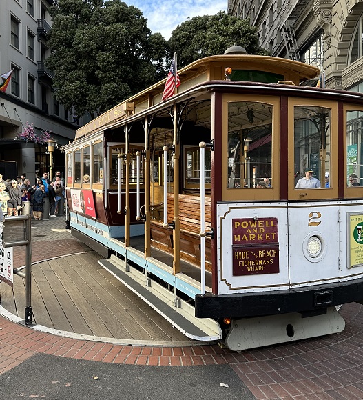 das berühmte Wahrzeichen San Franciscos: Das Cable Car