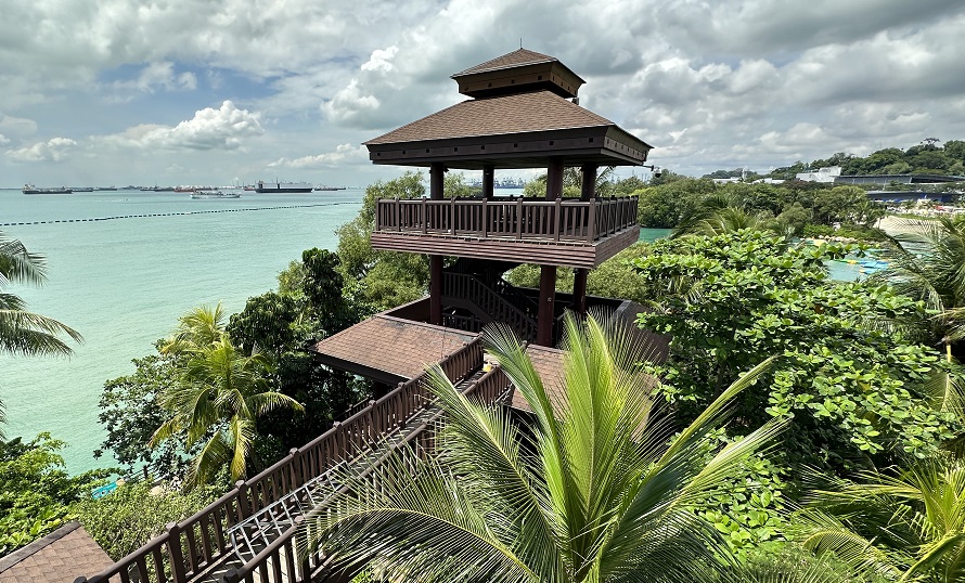 Der Palawan Viewing Tower auf Sentosa Island in Singapur